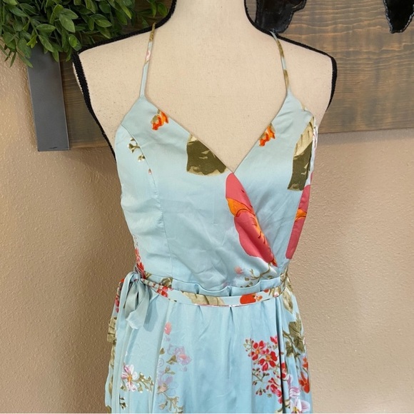 Lulus Still the One Sage Green Floral Print Satin Maxi Dress - Picture 8 of 10